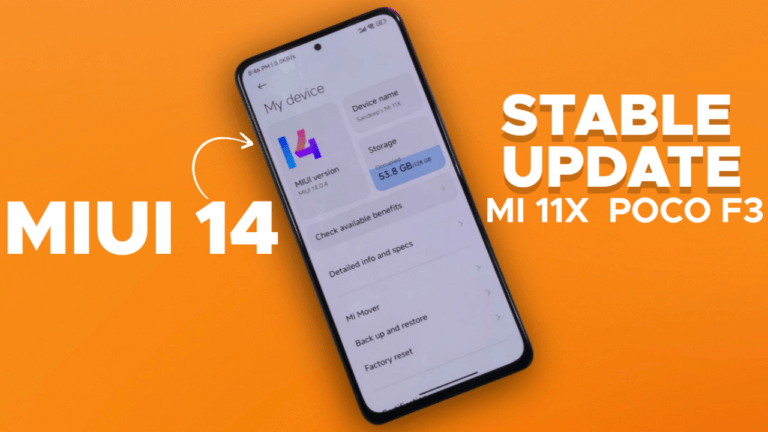 MIUI 14 Update For Mi 11X & POCO F3