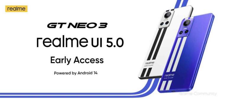 realme UI 5.0 Android 14 early access for realme GT Neo 3 Series is now available