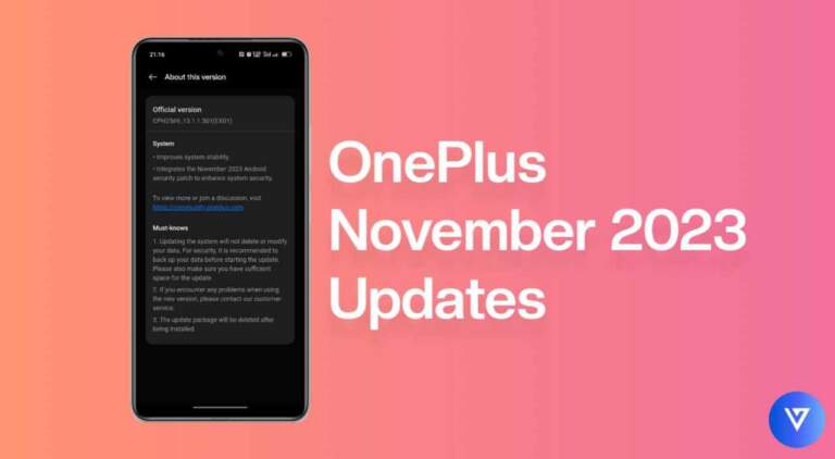 List of OnePlus Phones Getting November 2023 Updates