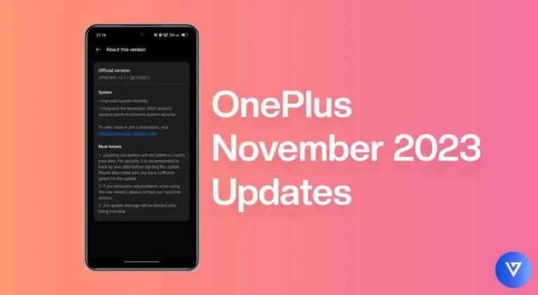 List of OnePlus Phones Getting November 2023 Updates