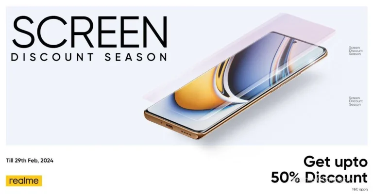 realme screen replacement offer