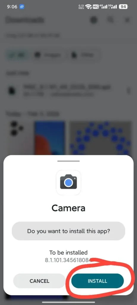 how to install google camera 5