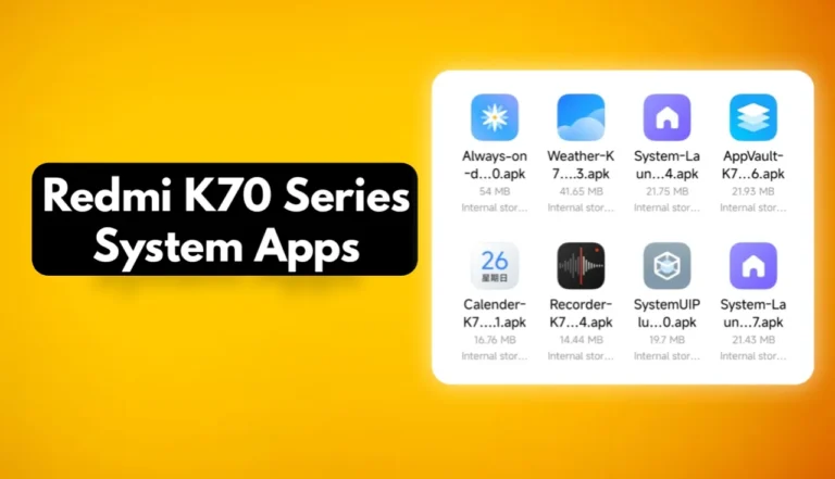 Redmi K70 Series HyperOS 2.0 System App Updates