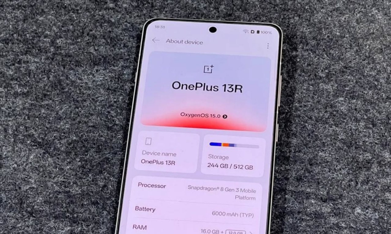 OnePlus 13R First OxygenOS 15 Update
